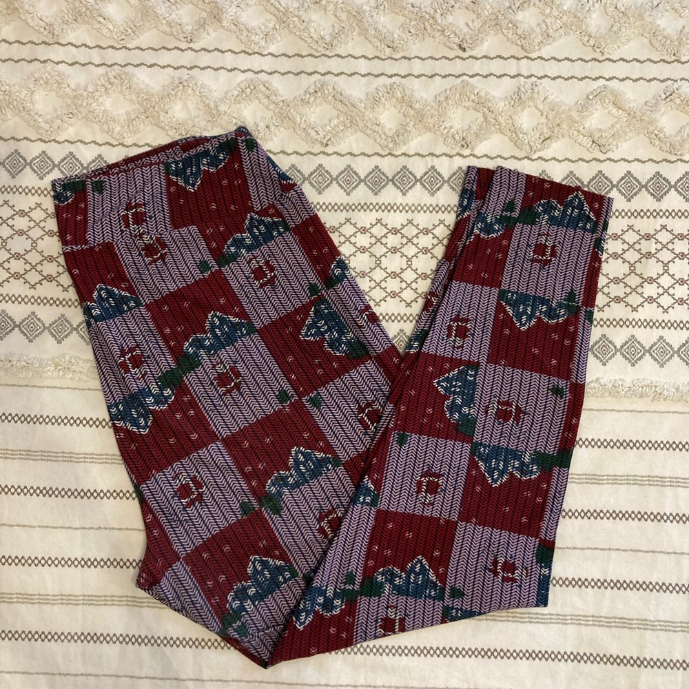 LulaRoe Christmas Leggings TC2 with Santa